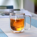 Custom Logo Heat-resistant double-wall transparent glass cup | Premium Corporate Gifts and Custom Gifts