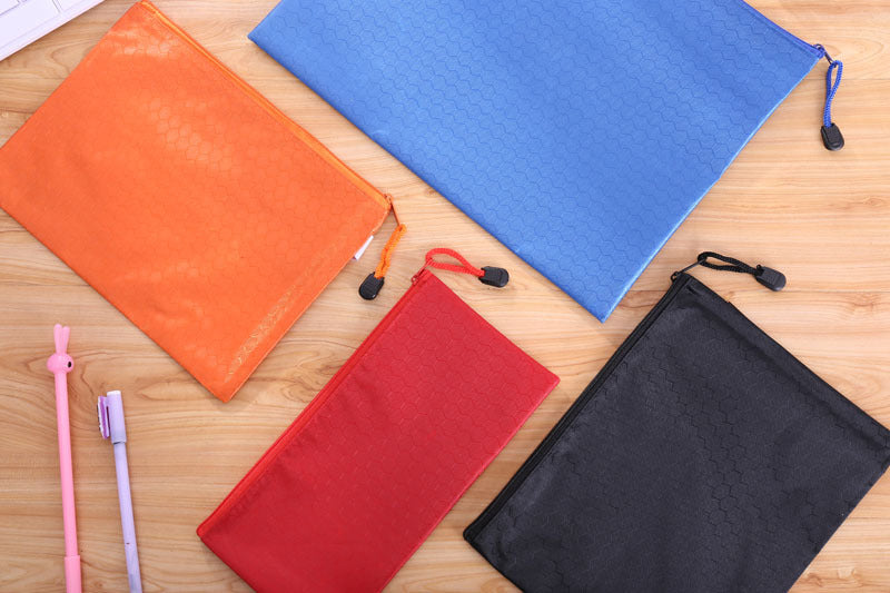 Custom Logo Football Pattern Document Zipper Bag | Premium Corporate Gifts and Custom Gifts