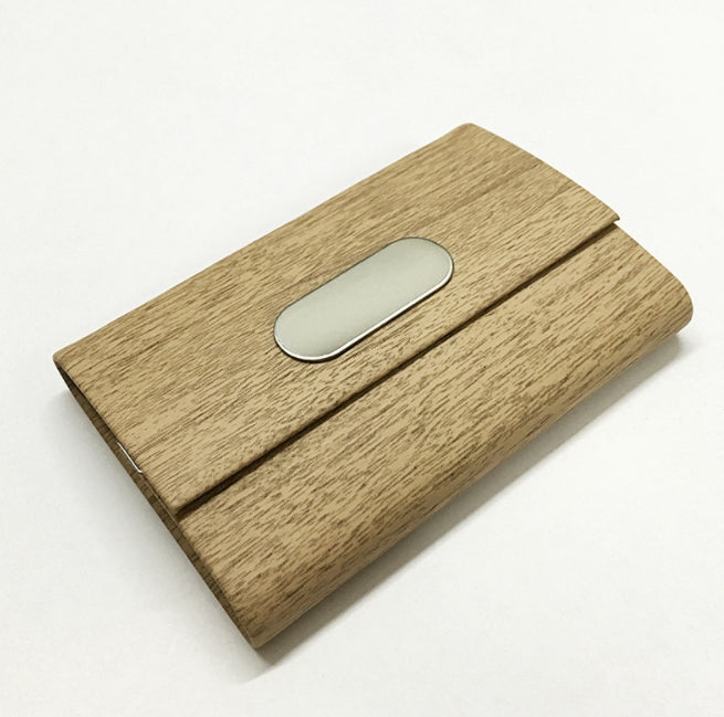 Custom Logo PU Multi-Color Wooden Business Card Holder | Premium Corporate Gifts and Custom Gifts