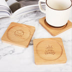 Custom Logo Wood Grain Coaster | Premium Corporate Gifts and Custom Gifts