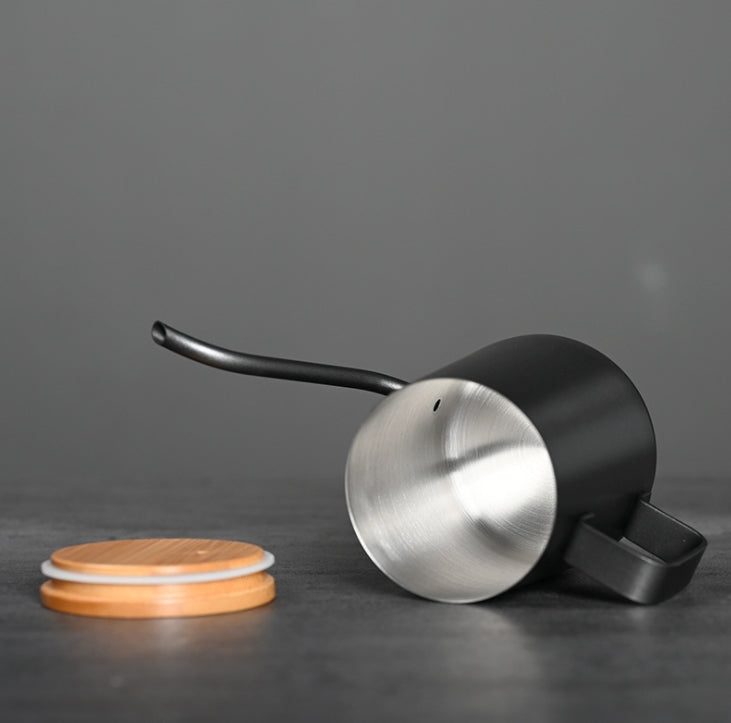 Custom Logo Stainless steel bamboo lid coffee brewing pot | Premium Corporate Gifts and Custom Gifts