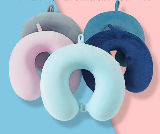 Custom Logo Memory Foam U-shaped neck pillow | Premium Corporate Gifts and Custom Gifts