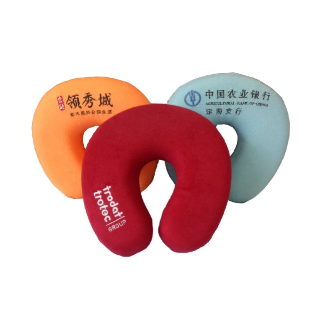 Custom Logo Memory Foam U-shaped neck pillow | Premium Corporate Gifts and Custom Gifts