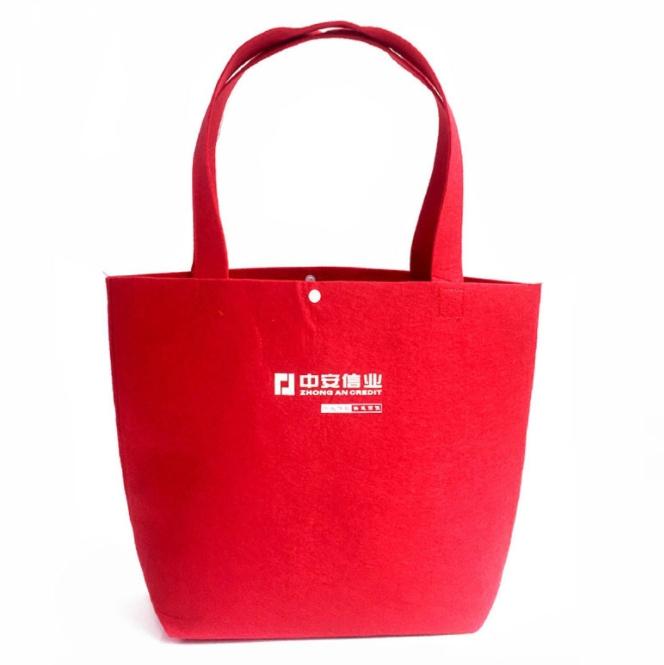 Custom Logo Classic wool felt handbag | Premium Corporate Gifts and Custom Gifts