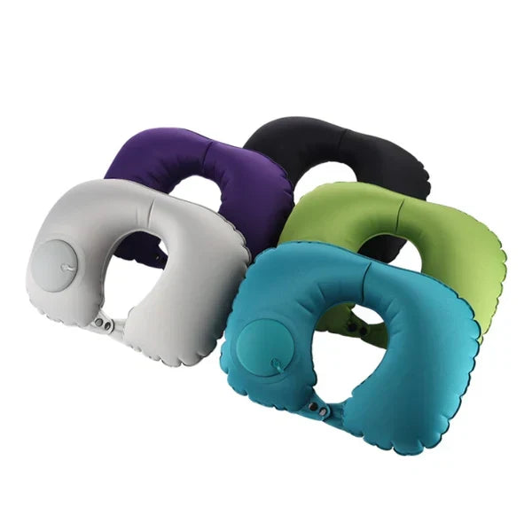 Custom Logo Press-type inflatable neck pillow (milk shredded) | Premium Corporate Gifts and Custom Gifts