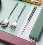 Custom Logo   304 stainless steel pull-out cutlery set | Premium Corporate Gifts and Custom Gifts