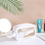 Custom Logo Travel White Large Capacity Toiletry Bag | Premium Corporate Gifts and Custom Gifts