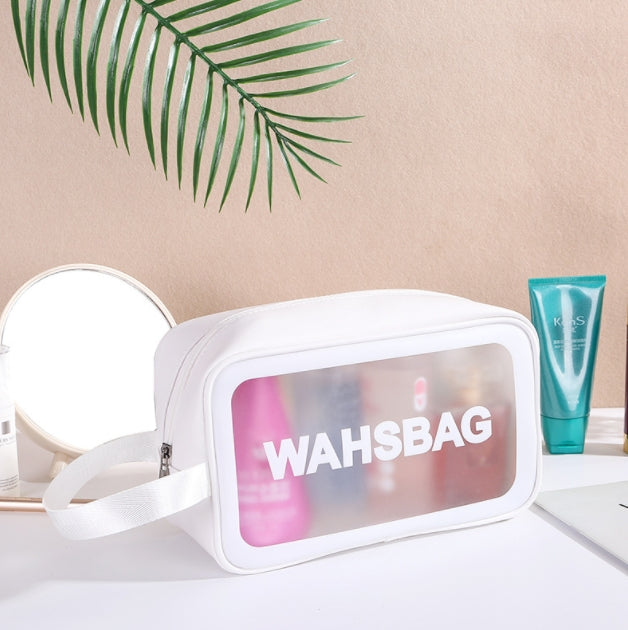 Custom Logo Travel White Large Capacity Toiletry Bag | Premium Corporate Gifts and Custom Gifts