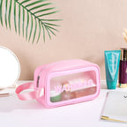 Custom Logo Pink Travel Capacity Portable Toiletry Bag | Premium Corporate Gifts and Custom Gifts