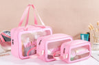 Custom Logo Pink Travel Capacity Portable Toiletry Bag | Premium Corporate Gifts and Custom Gifts