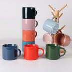Custom Logo Simple multi-color glazed ceramic mug | Premium Corporate Gifts and Custom Gifts