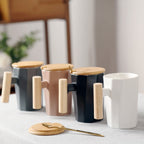 Custom Logo Nordic-style wooden handle ceramic mug gift box | Premium Corporate Gifts and Custom Gifts