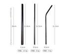Custom Logo Drawstring Bag Stainless Steel Eco-Friendly Thick Straw 6 Pack | Premium Corporate Gifts and Custom Gifts