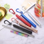 Custom Logo 304 Stainless Steel Telescopic Straw Set | Premium Corporate Gifts and Custom Gifts