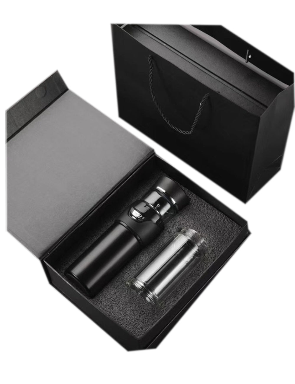 Custom Logo Textured Stainless Steel Tea Water Separation Thermos Cup Gift Box | Premium Corporate Gifts and Custom Gifts
