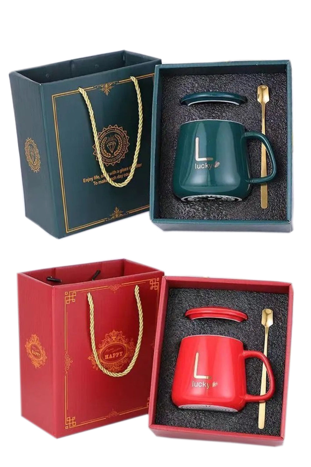 Custom Logo Textured Mug Rope Gift Set | Premium Corporate Gifts and Custom Gifts