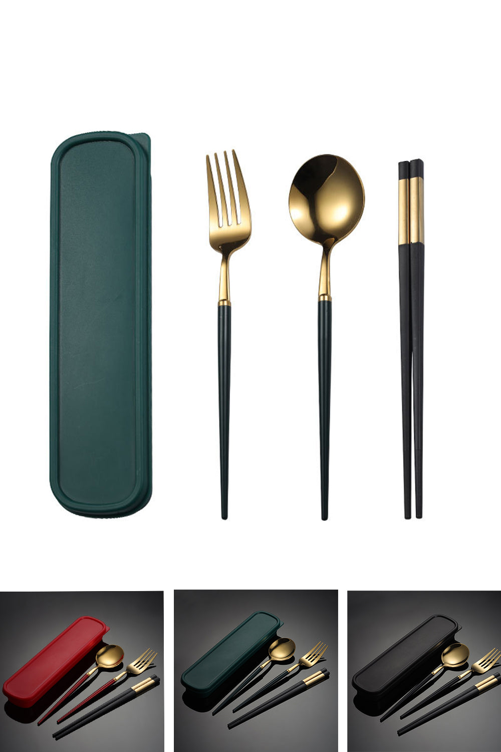 Custom Logo Exquisite 304 Tableware Three-Piece Set | Premium Corporate Gifts and Custom Gifts
