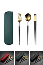 Custom Logo Exquisite 304 Tableware Three-Piece Set | Premium Corporate Gifts and Custom Gifts