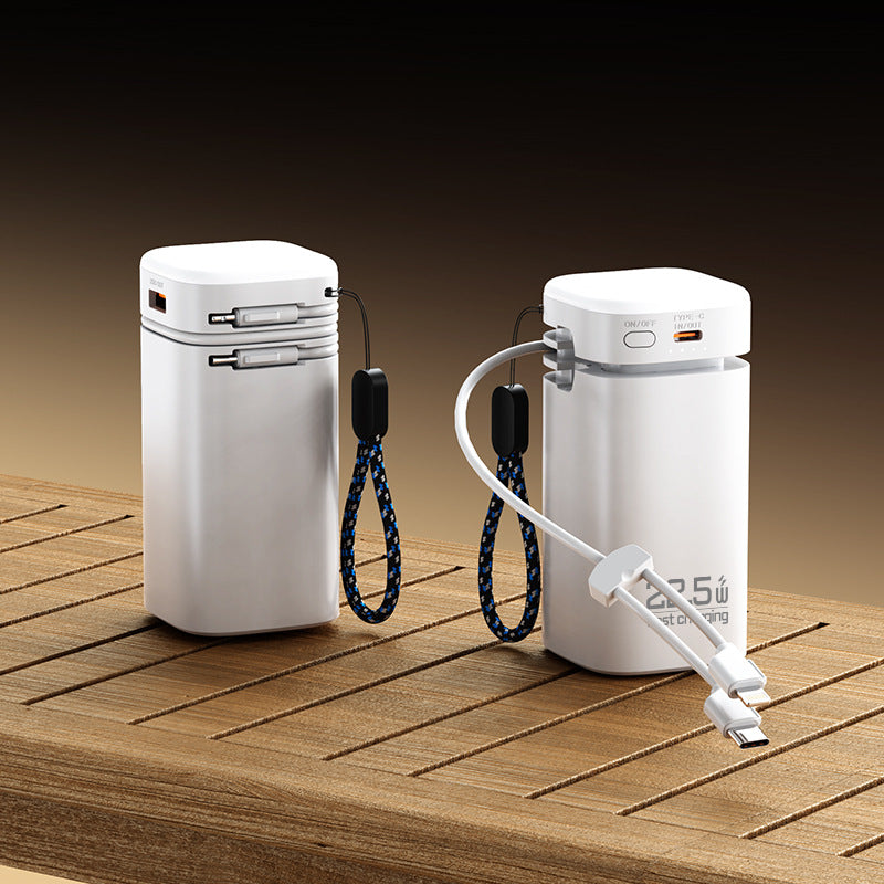 Custom Logo Self-Connected 2-in-1 LED Light Power Bank | Premium Corporate Gifts and Custom Gifts