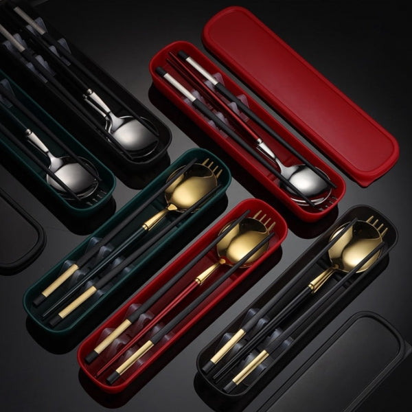 Custom Logo Exquisite 304 Tableware Three-Piece Set | Premium Corporate Gifts and Custom Gifts