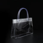 Custom Logo PVC Transparent Advertising Tote Bag Shopping Bag (Horizontal) | Premium Corporate Gifts and Custom Gifts