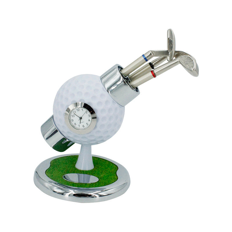 Custom Logo Golf Shaped Pen Holder Clock | Premium Corporate Gifts and Custom Gifts