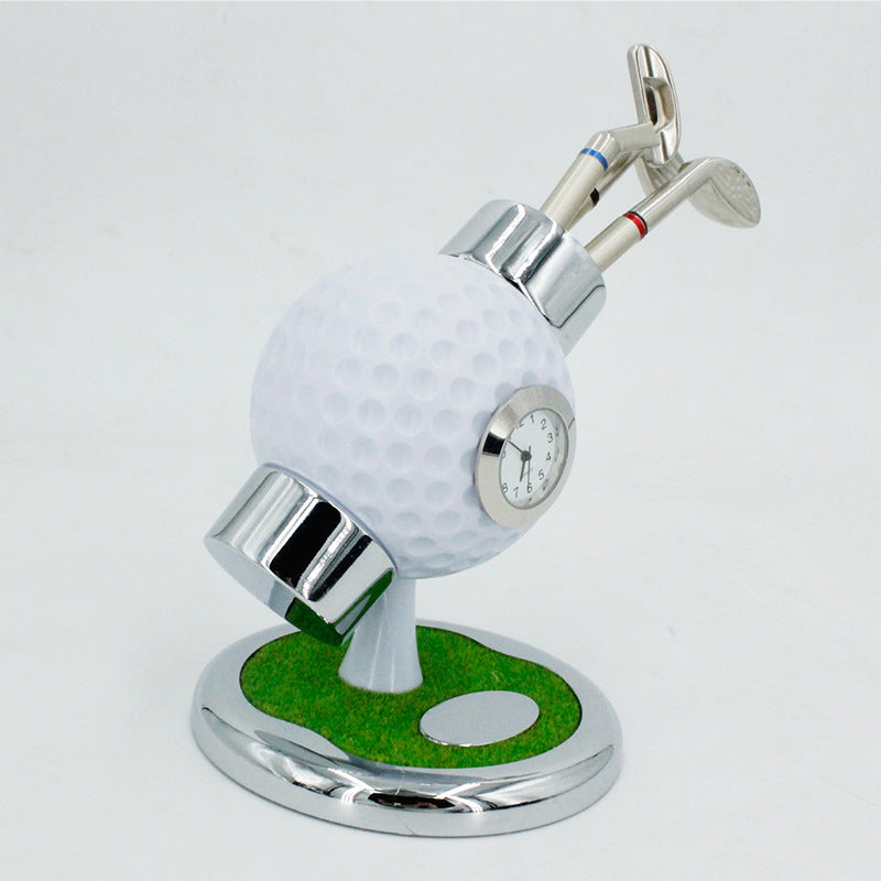 Custom Logo Golf Shaped Pen Holder Clock | Premium Corporate Gifts and Custom Gifts