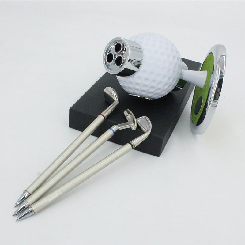 Custom Logo Golf Shaped Pen Holder Clock | Premium Corporate Gifts and Custom Gifts