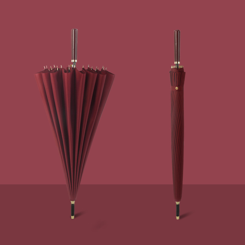 Custom Logo 24-bone straight pole long-handled umbrella | Premium Corporate Gifts and Custom Gifts