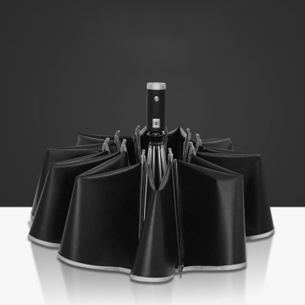 Custom Logo LED Light Folding Reverse Umbrella | Premium Corporate Gifts and Custom Gifts