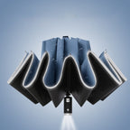 Custom Logo LED Light Folding Reverse Umbrella | Premium Corporate Gifts and Custom Gifts