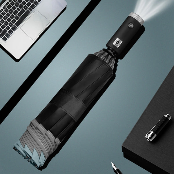 Custom Logo LED Light Folding Reverse Umbrella | Premium Corporate Gifts and Custom Gifts