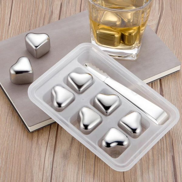 Custom Logo Heart-shaped stainless steel quick-frozen ice cubes | Premium Corporate Gifts and Custom Gifts
