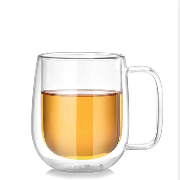 Custom Logo Heat-resistant double-wall transparent glass cup | Premium Corporate Gifts and Custom Gifts