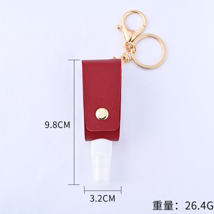 Custom Logo Leather Alcohol Spray Bottle Keychain | Premium Corporate Gifts and Custom Gifts