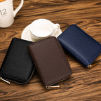 Custom Logo Textured zipper leather coin purse | Premium Corporate Gifts and Custom Gifts