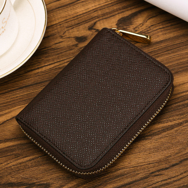 Custom Logo Textured zipper leather coin purse | Premium Corporate Gifts and Custom Gifts