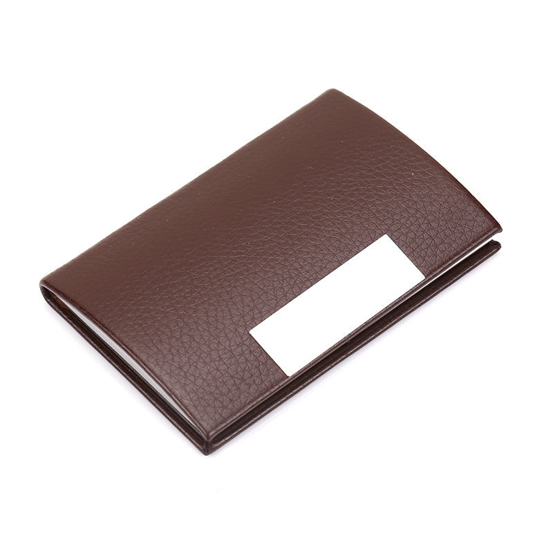 Custom Logo Leather Flap Metal Business Card Holder | Premium Corporate Gifts and Custom Gifts