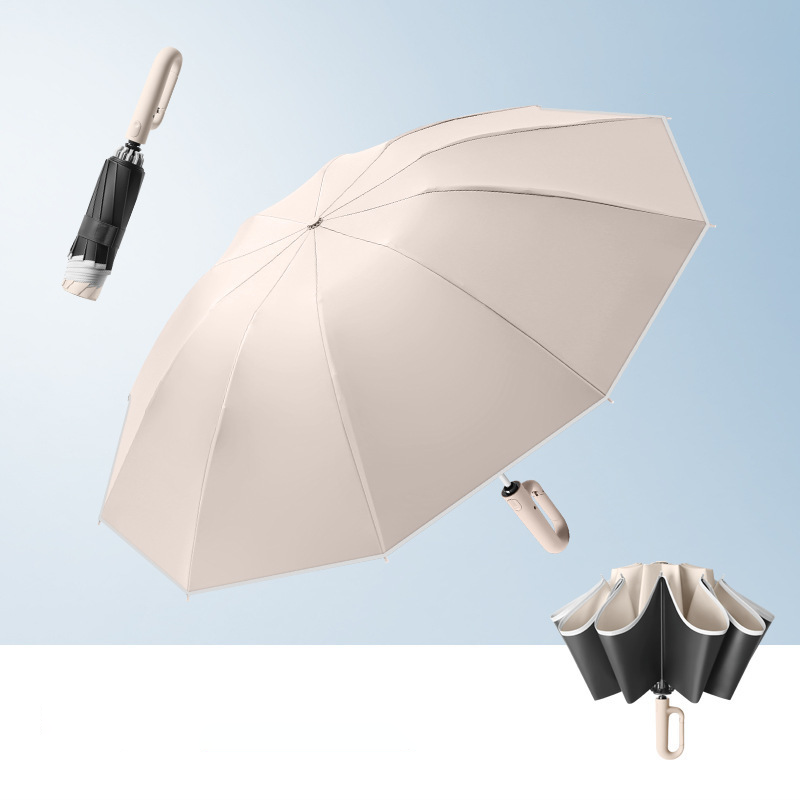 Custom Logo Automatic Reverse Ring Folding Umbrella | Premium Corporate Gifts and Custom Gifts