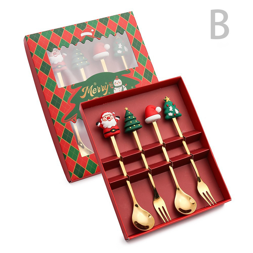 Custom Logo Christmas Stainless Steel Tableware Set | Premium Corporate Gifts and Custom Gifts