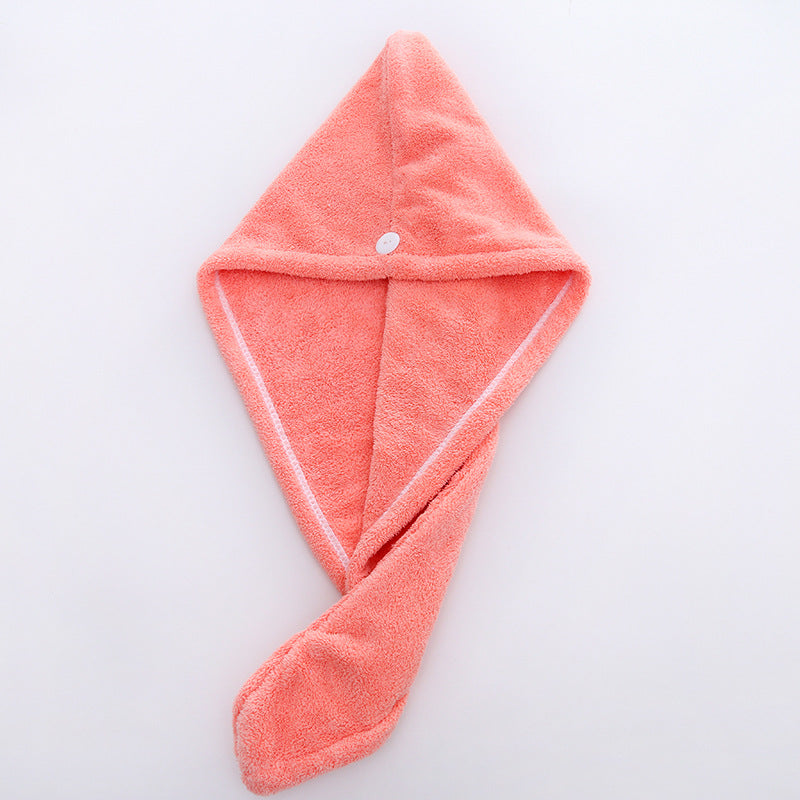 Custom Logo Coral velvet dry hair shower cap | Premium Corporate Gifts and Custom Gifts
