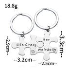 Custom Logo Stainless Steel Puzzle Charm Keychain | Premium Corporate Gifts and Custom Gifts