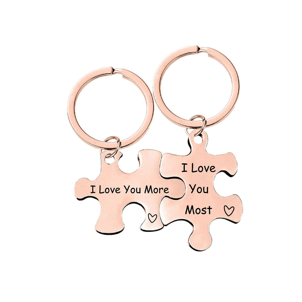 Custom Logo Stainless Steel Puzzle Charm Keychain | Premium Corporate Gifts and Custom Gifts