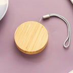 Custom Logo Round Bamboo Wood Wheat Environmental Protection Charging Cable Set | Premium Corporate Gifts and Custom Gifts