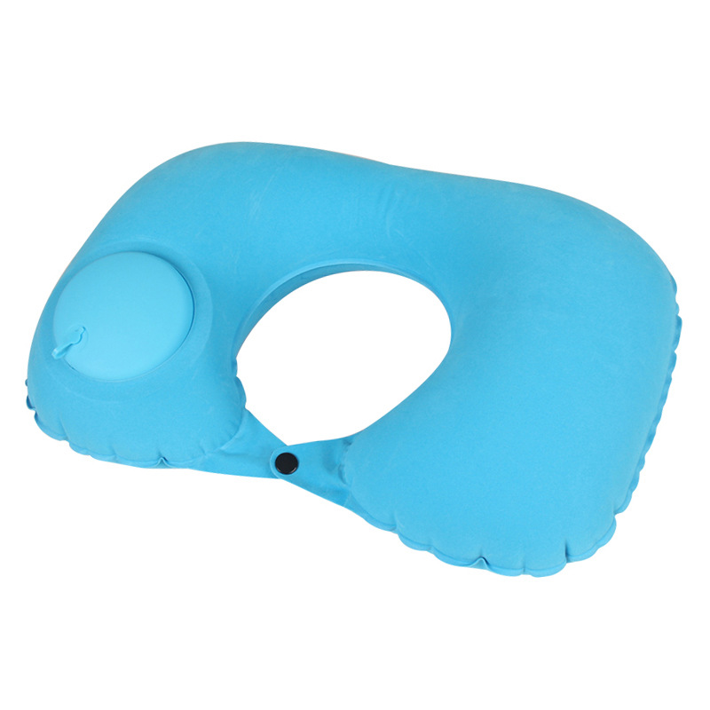 Custom Logo Press-type inflatable neck pillow (flocking) | Premium Corporate Gifts and Custom Gifts