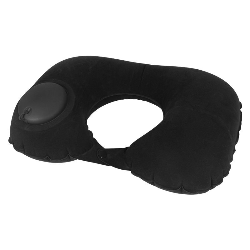 Custom Logo Press-type inflatable neck pillow (flocking) | Premium Corporate Gifts and Custom Gifts