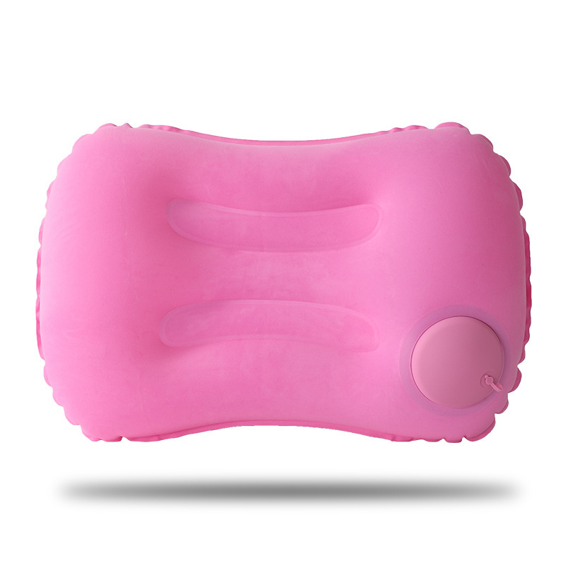 Custom Logo Press-type square inflatable neck pillow (flocked) | Premium Corporate Gifts and Custom Gifts
