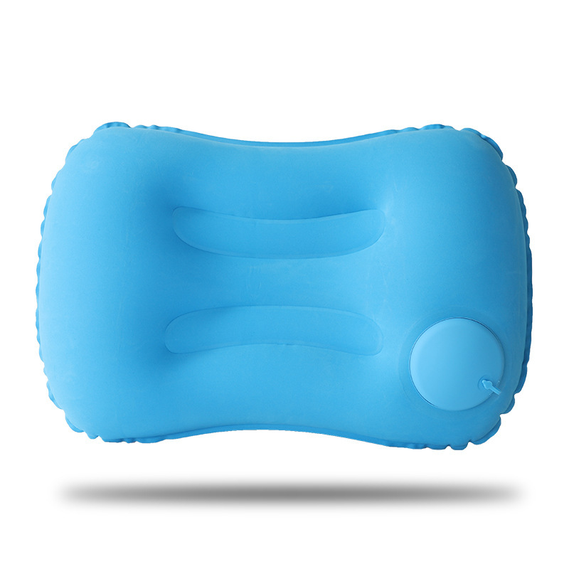 Custom Logo Press-type square inflatable neck pillow (flocked) | Premium Corporate Gifts and Custom Gifts