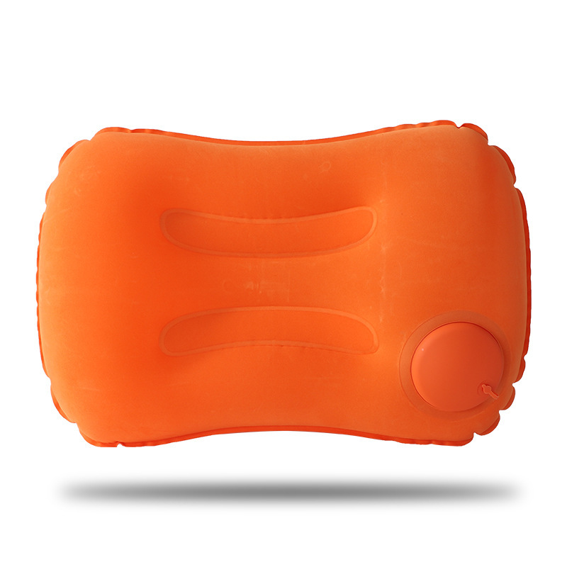 Custom Logo Press-type square inflatable neck pillow (flocked) | Premium Corporate Gifts and Custom Gifts