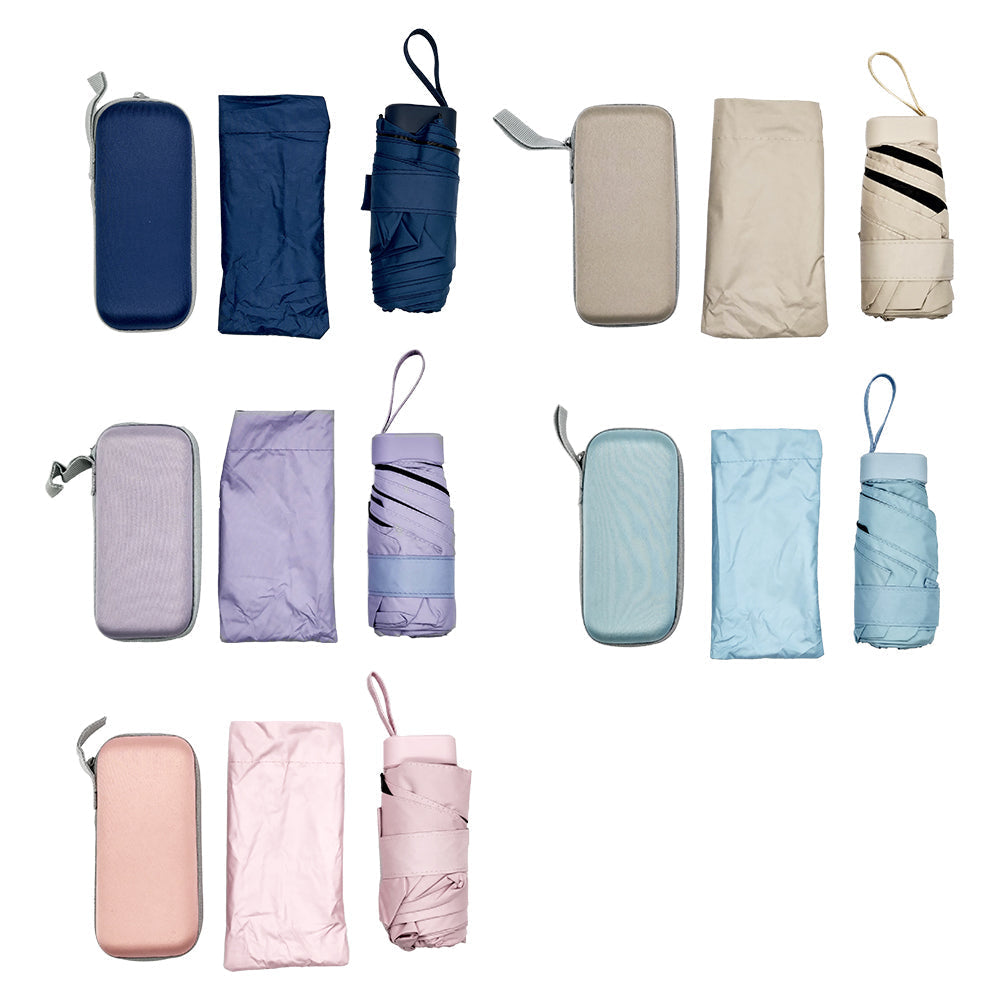 Custom Logo Lightweight multi-color capsule umbrella | Premium Corporate Gifts and Custom Gifts